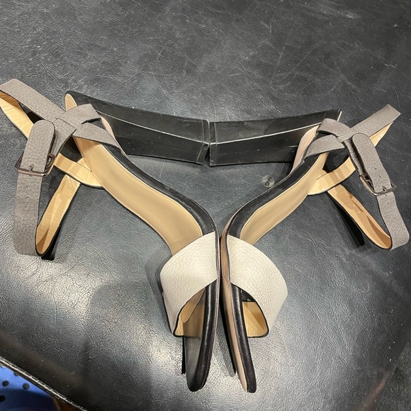 Minetta Nike Air Sandals Heels Chunky Block Pumps Tricolor Ankle Strap Stilettos - Picture 7 of 8